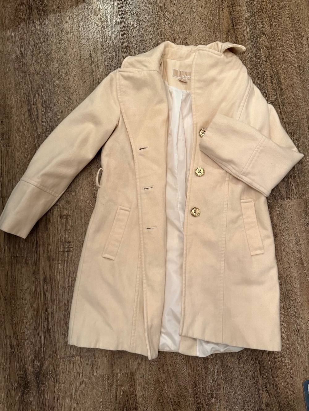 Michael Kors cream winter coat size 8